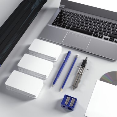 Mockup iş şablonu. Yüksek çözünürlük.