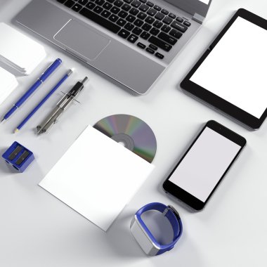 Mockup iş şablonu. Yüksek çözünürlük.