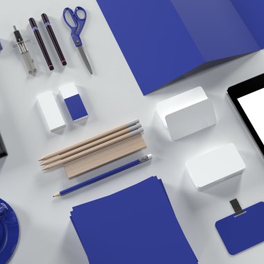 Mockup iş şablonu. Yüksek çözünürlük.
