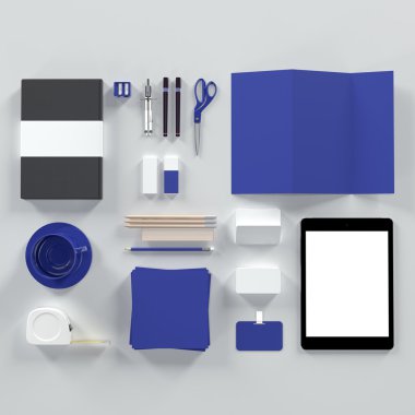 Mockup iş şablonu. Yüksek çözünürlük.