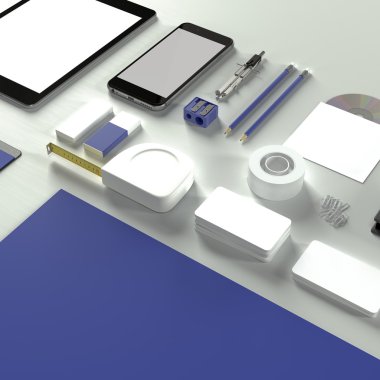 Mockup iş şablonu. Yüksek çözünürlük.
