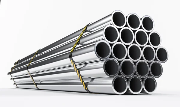 Stainless steel pipes — Stock Photo, Image