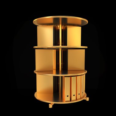 Siyah zemin üzerine altın kutusu organizer.