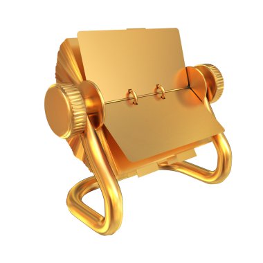 Beyaz zemin üzerine altın kart sahibi.