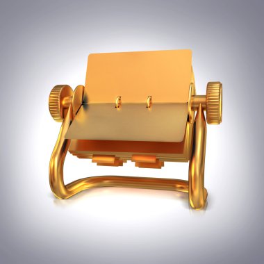 Gri zemin üzerine altın kart sahibi.