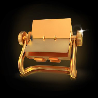 Siyah zemin üzerine altın kart sahibi.