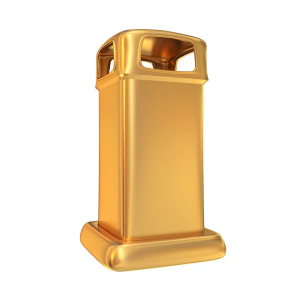 Golden mailbox on white  background. — Stock Photo, Image