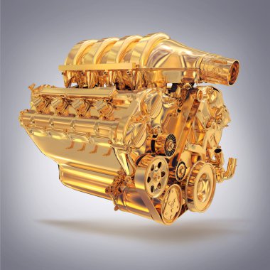 Gri arka plan üzerinde görüntü motoru