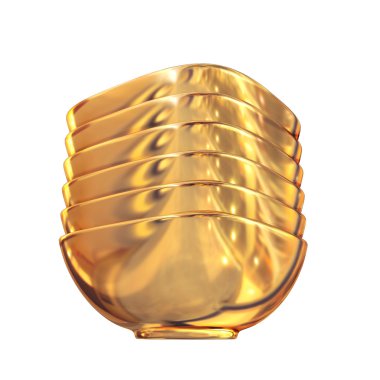 Beyaz zemin üzerinde altın plaka.