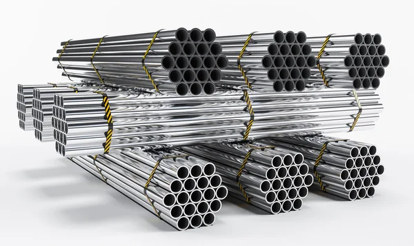 Stainless steel pipes — Stock Photo, Image
