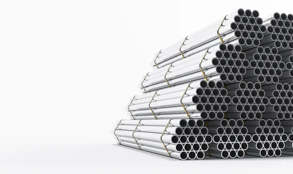 Stainless steel pipes — Stock Photo, Image