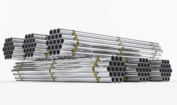 Stainless steel pipes — Stock Photo, Image