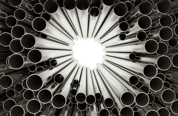 Stainless steel pipes — Stock Photo, Image