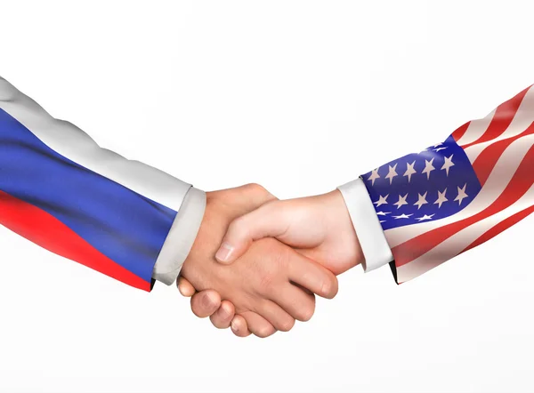 Man shake hands. Friendship countries. — Stock Photo, Image