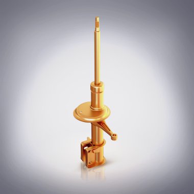 Gri zemin üzerine altın strut.  