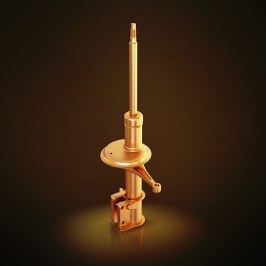 Siyah zemin üzerine altın strut.  