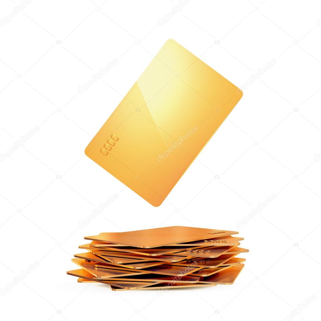 Golden bussines card on white background