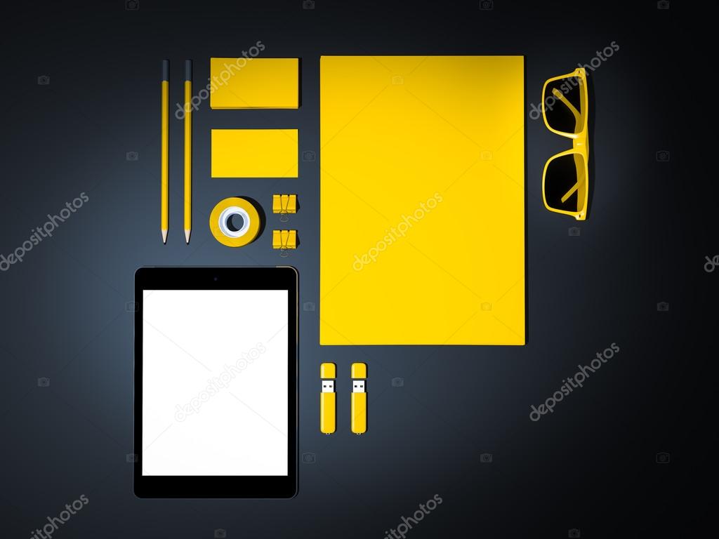 Template business for branding. High resolution. 3D