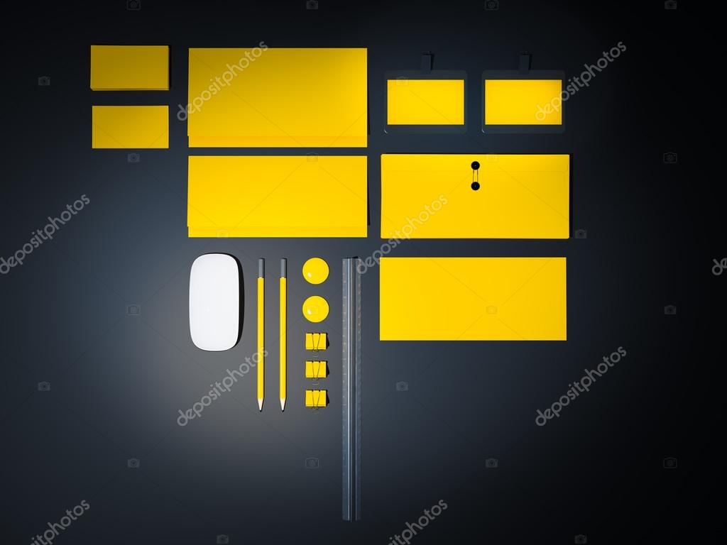 Template business for branding. High resolution. 3D