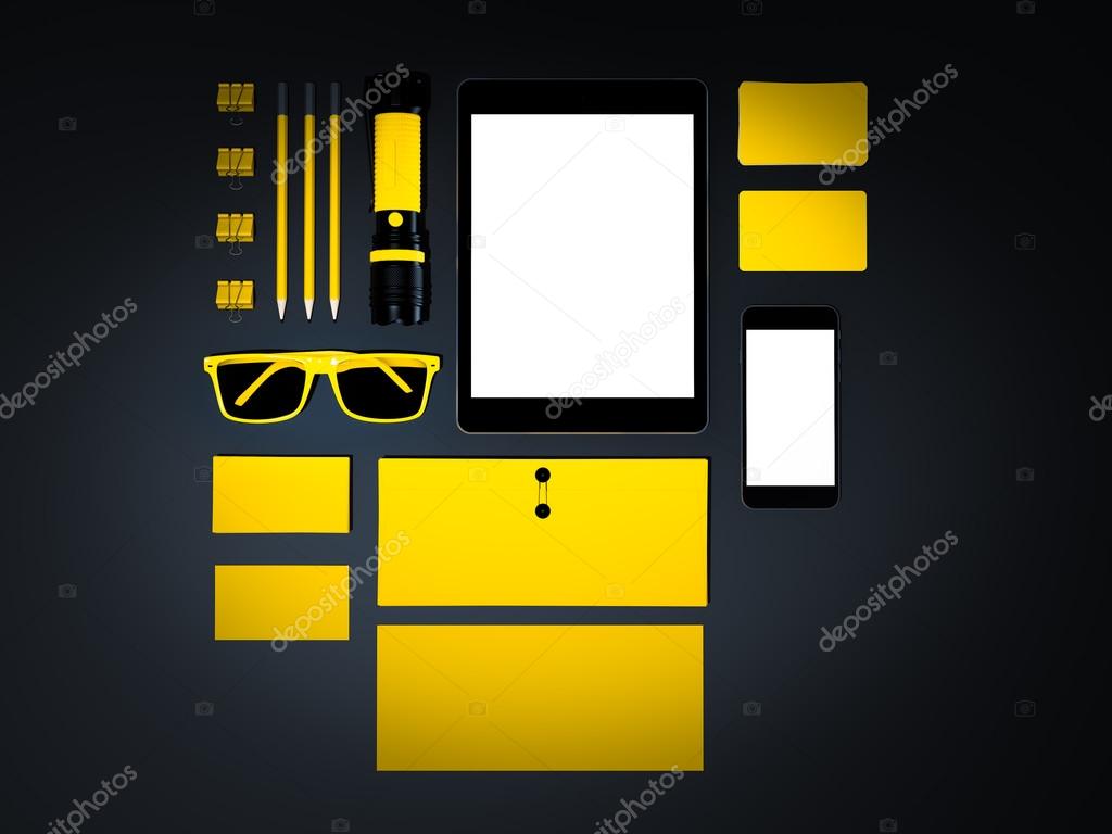 Template business for branding. High resolution. 3D