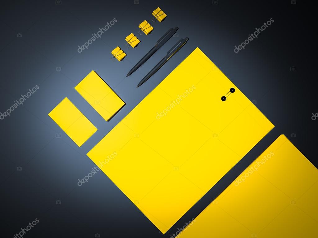 Template business for branding. High resolution. 3D
