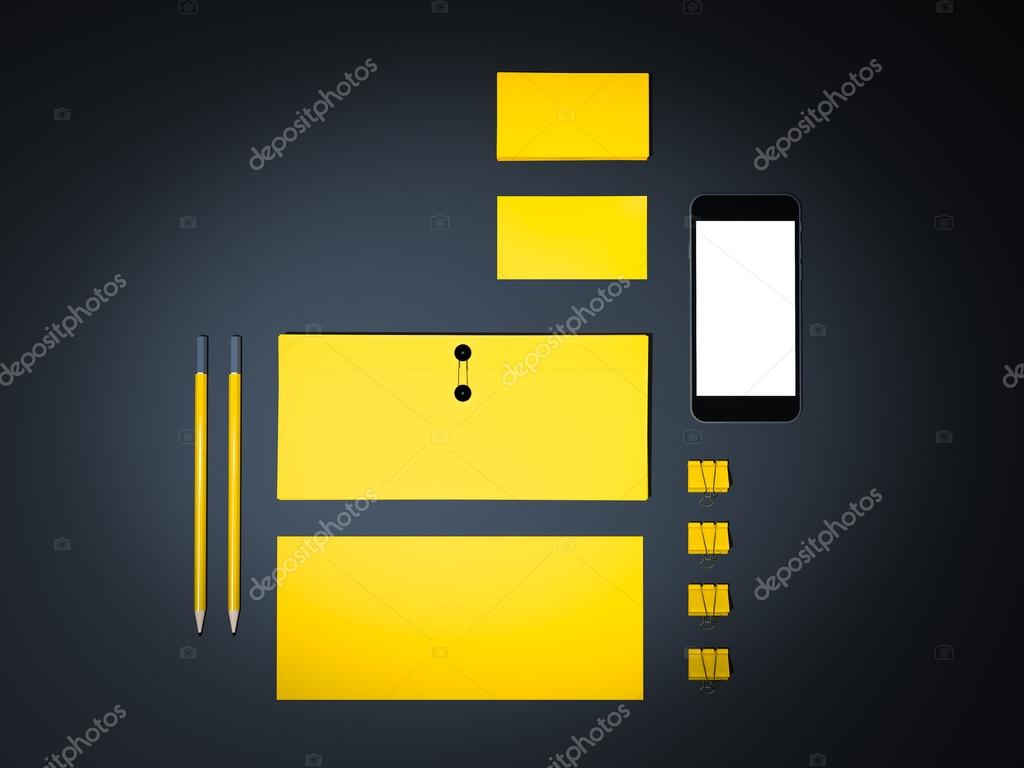 Template business for branding. High resolution. 3D