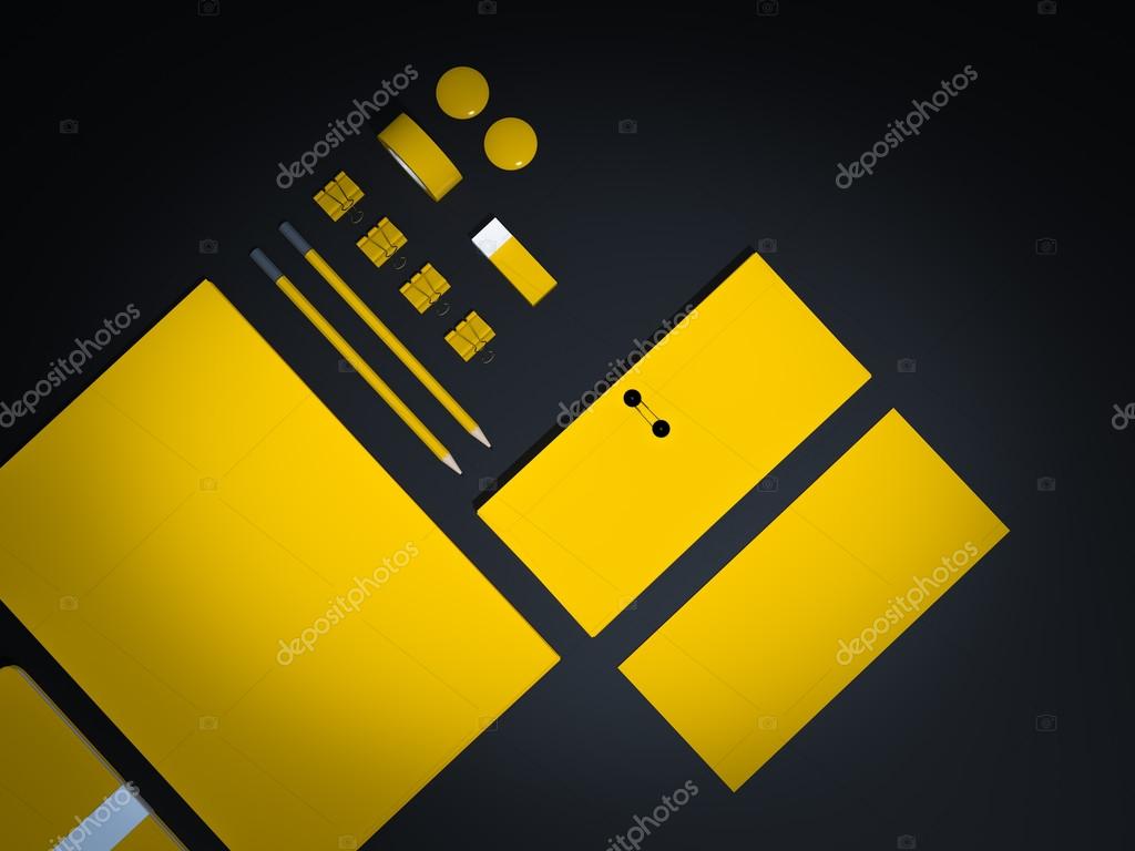 Template business for branding. High resolution. 3D