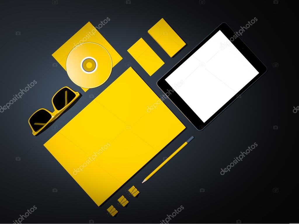 Template business for branding. High resolution. 3D