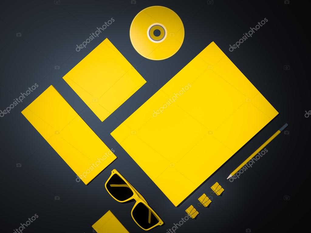 Template business for branding. High resolution. 3D