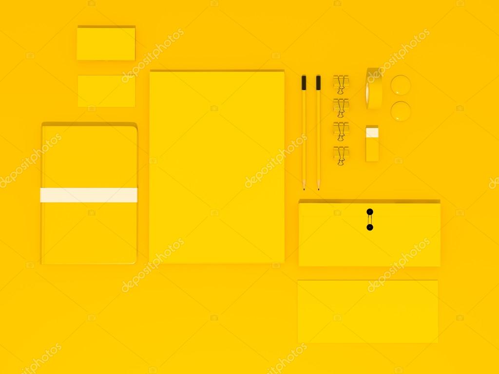 Template business for branding. High resolution. 3D