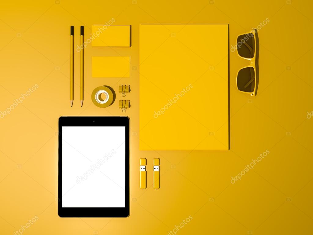 Template business for branding. High resolution. 3D