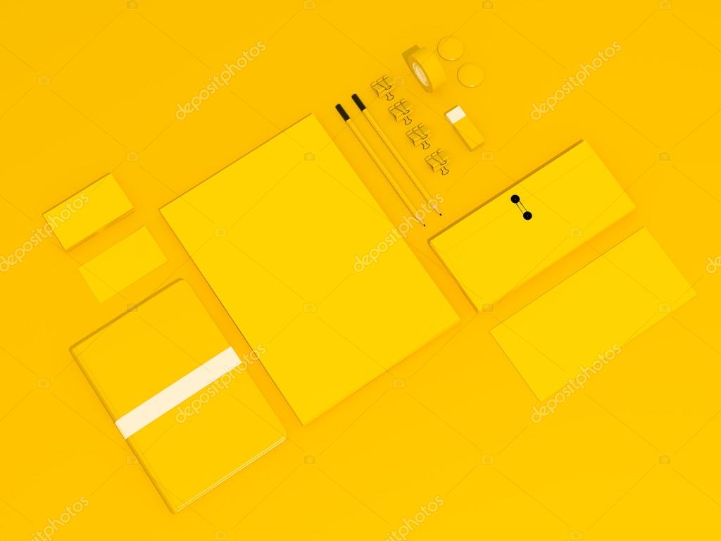 Template business for branding. High resolution. 3D