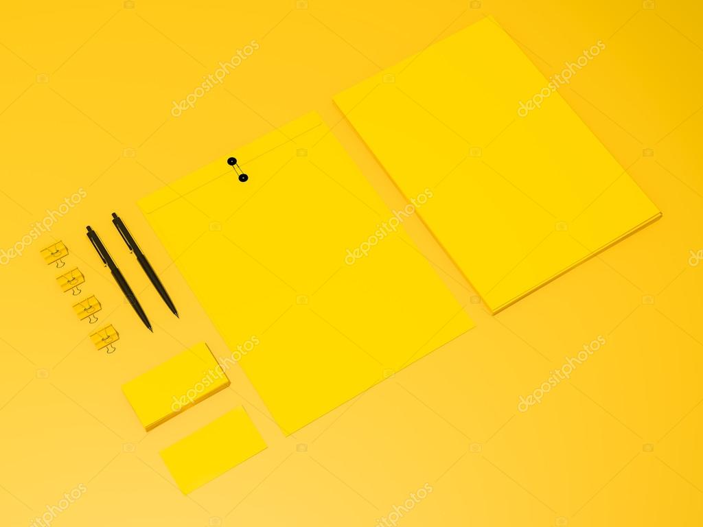 Template business for branding. High resolution. 3D