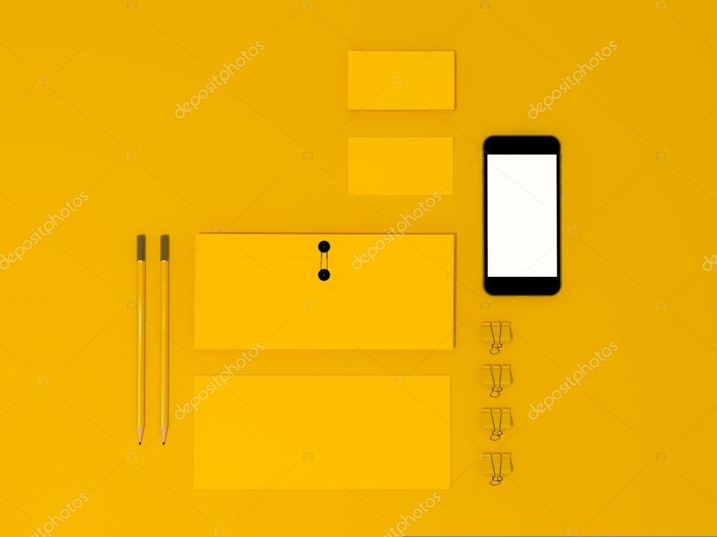 Template business for branding. High resolution. 3D