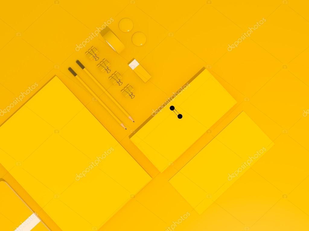 Template business for branding. High resolution. 3D