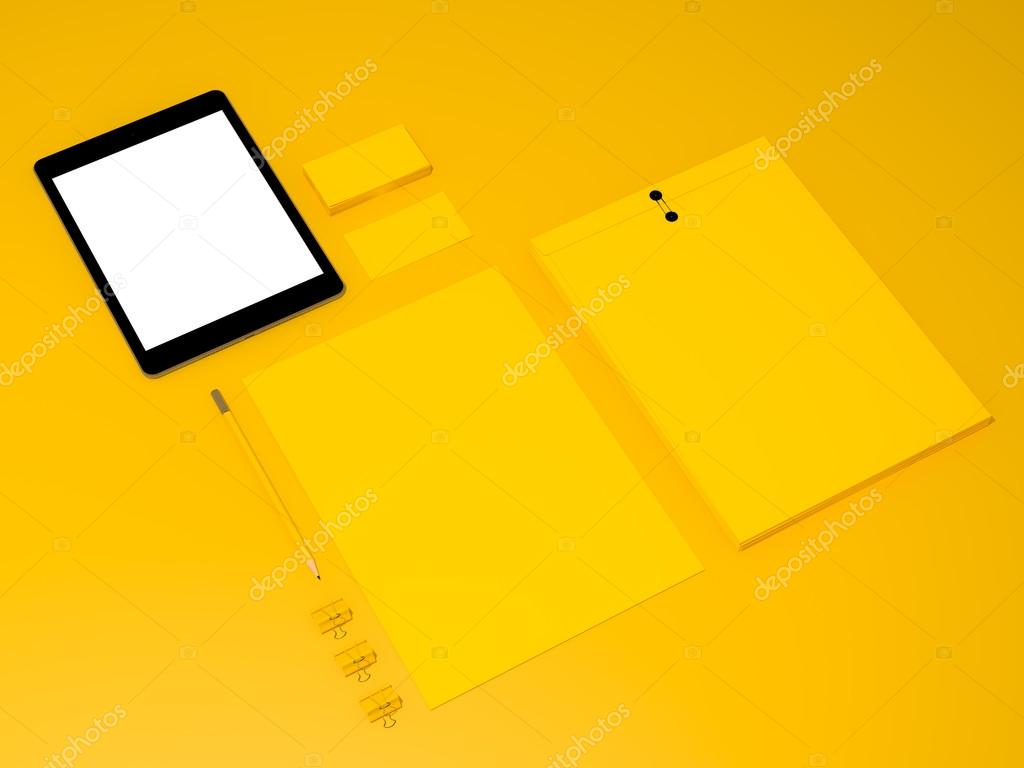 Template business for branding. High resolution. 3D