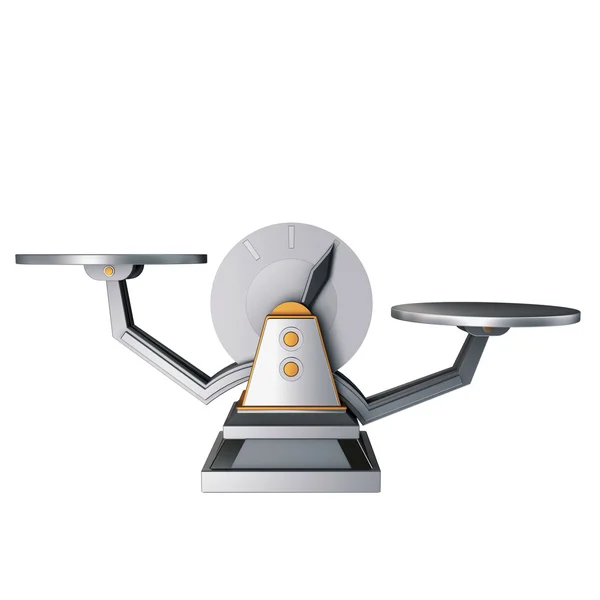 İş kavramı. Beyaz arka plan üzerinde izole ölçekler.