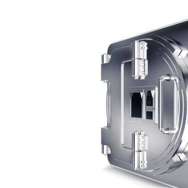 metal güvenli. illüstrasyon izole beyaz zemin üzerine