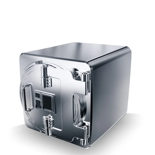 Metal safe. 3d illustration isolated on white background — Stock Photo, Image