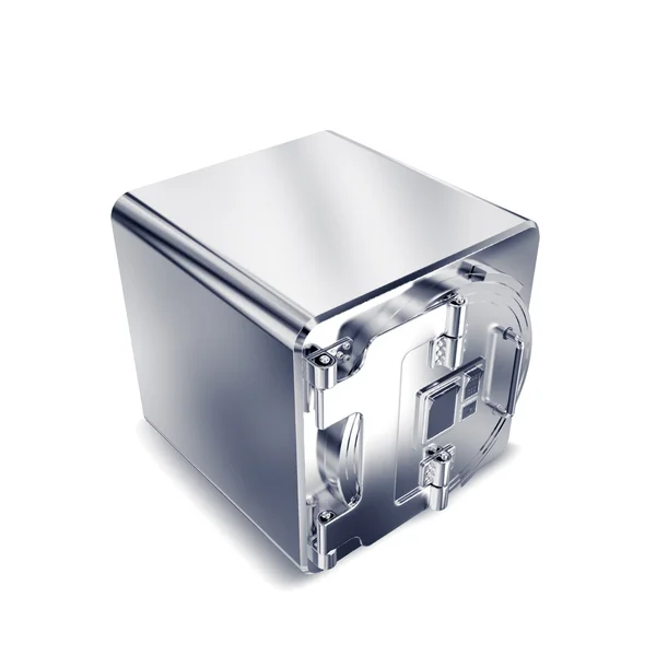 Metal safe. 3d illustration isolated on white background — Stock Photo, Image