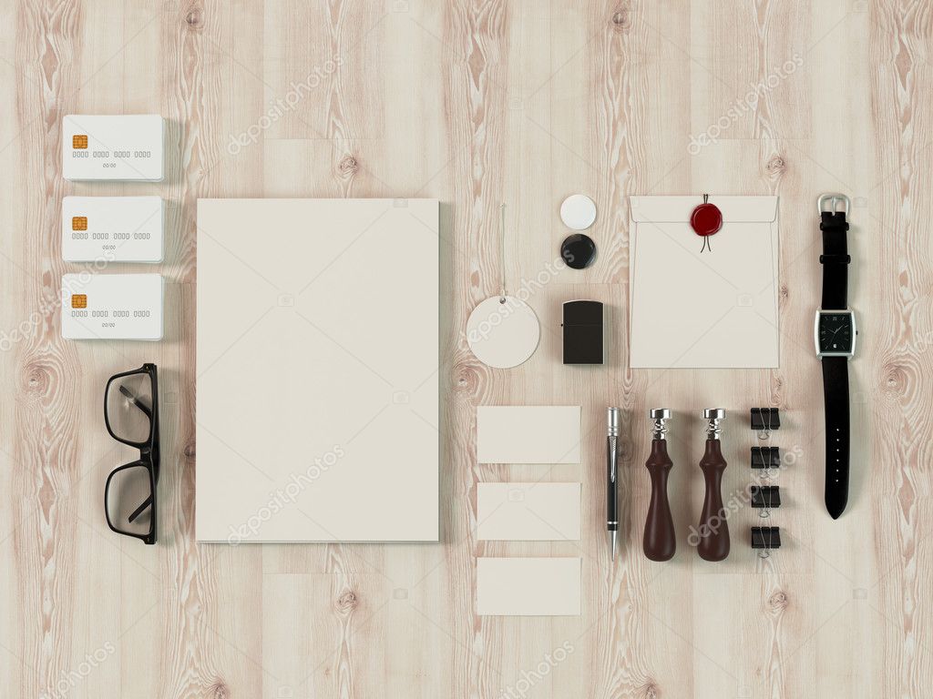 Template business for branding. High resolution. 3D