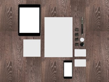 Mockup iş şablonu. Yüksek çözünürlük