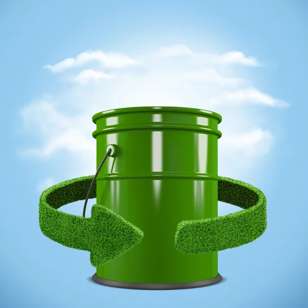 Green bin. Recycling concept — Stock fotografie