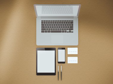 grafik tasarımcıları sunumlar ve Portföyleri için kimlik marka için şablon.