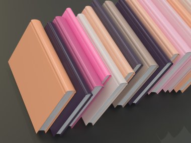 Boş renk kitap mockup şablonu siyah arka plan üzerine