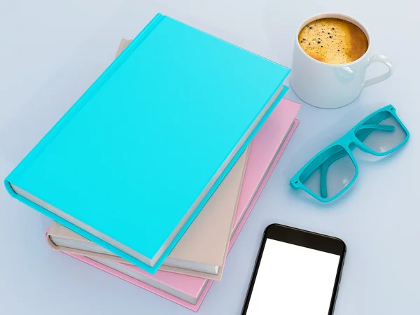 Empty color book mockup template — Stock Photo, Image