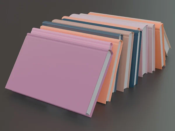Modelo de mockup de livro de cores vazio no fundo preto — Fotografia de Stock