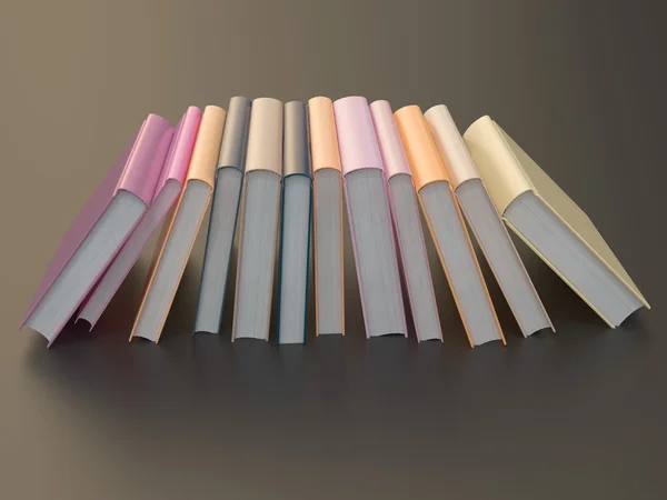 Puste kolor książki makieta szablon na czarnym tle — Zdjęcie stockowe