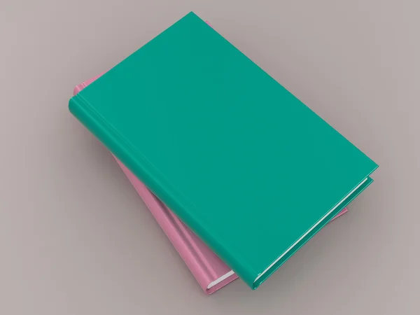 Üres színes könyv makett sablon szürke háttér — Stock Fotó