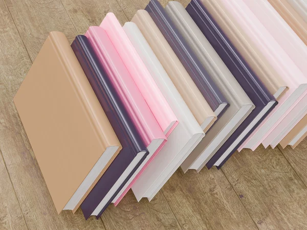 Modèle de maquette de livre de couleur vide sur fond de bois — Photo